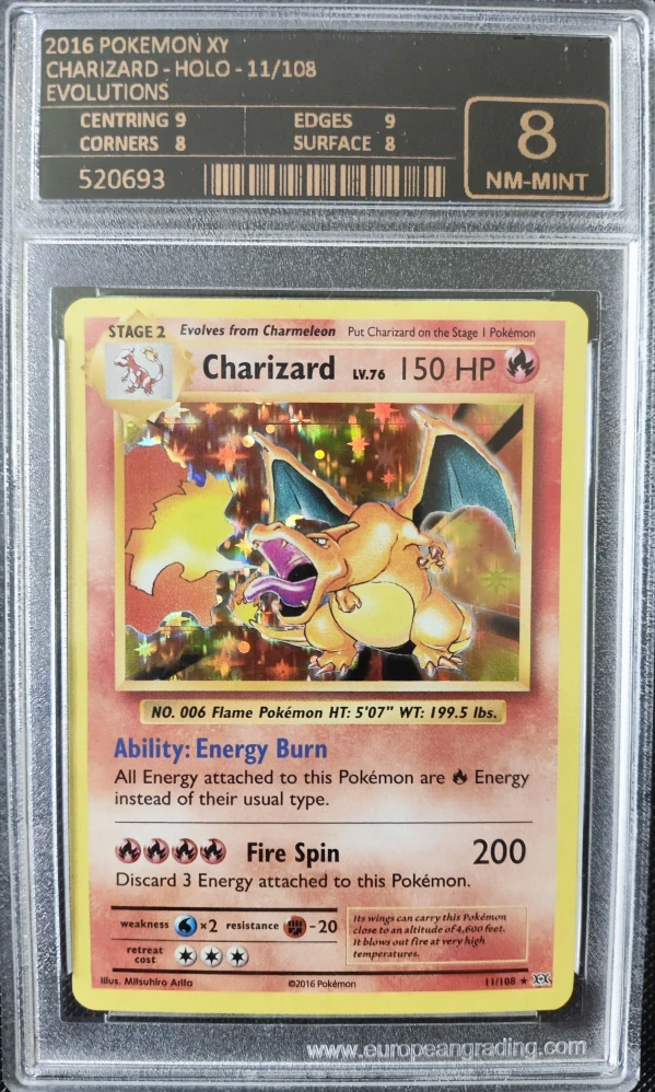 Charizard Holo (EU grading 8)