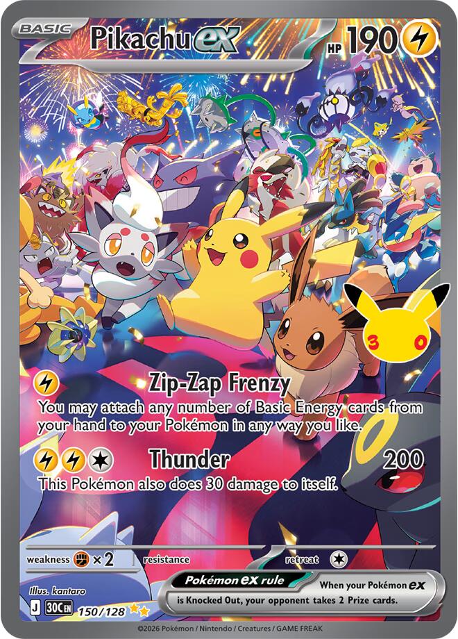 Pikachu EX (SIR - 30. výročí)