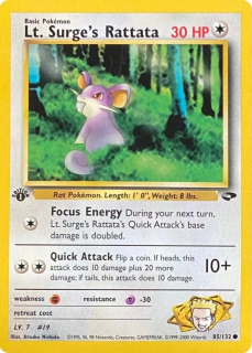 Lt Surge´s Rattata (1st edition)