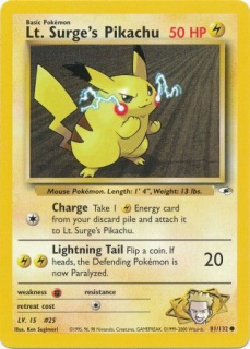 Lt. Surge's Pikachu (GH 81)
