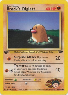 Brock´s Diglett 1st Edition